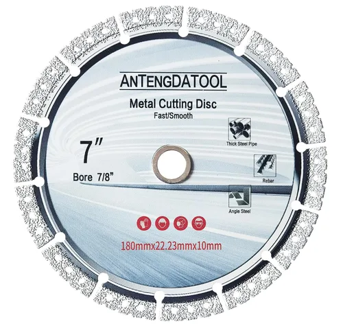 Miniatura 12 de Rueda de corte de diamante de 4-1/2 pulgadas para metal, amoladora angular de 4.5 pulgadas, disco de molienda de corte en acero fundido y carburo