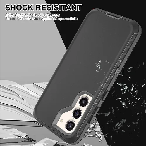 Miniatura 6 de Funda para Galaxy S23, S23 con protector de pantalla de TPU flexible autorreparable [2 paquetes], 3 en 1, funda de protección resistente a prueba