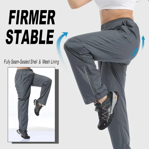 Miniatura 3 de Ourcan Pantalones de lluvia para mujer impermeables ligeros transpirables senderismo ciclismo al aire libre con bolsillo