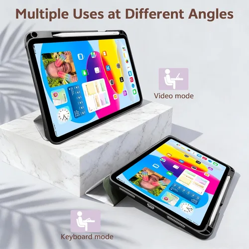 Miniatura 4 de Funda compatible con iPad (A16) de 11ª generación de 11 pulgadas 2025, 10ª generación 2022, funda compatible con iPad de 10.9 pulgadas, soporte