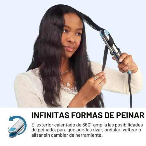 Miniatura 7 de BaBylissPRO Nano Titanium Prima Ionic Hair Straightener – Professional Flat Iron & Curling Iron in One for Stylists, Pro Styling Hair Tool Azul