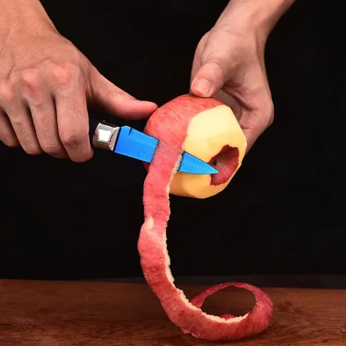 Miniatura 8 de Juego de cuchillos, juego de cuchillos de cocina antiadherentes con bloque, hoja gruesa, juegos de bloques de cuchillos de cocina con afilador, 6