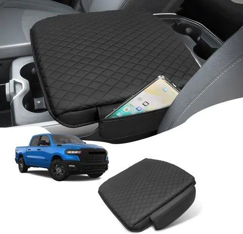 Miniatura 27 de Ajuste Personalizado para Funda de Consola Central 2015-2020 Ford F150, 2017-2022 F250 F350 F450, 2018-2024 Ford Expedition Protector de Brazo