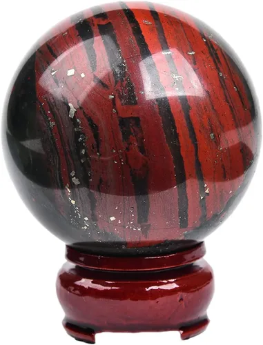 Miniatura 103 de JIC Gem Esfera de cristal de cuarzo Pietersite, bola de cristal decorativa azules y marrones dorados para meditación, decoraciones de mesa