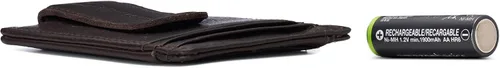 Miniatura 4 de Alpine Swiss Cartera de cuero con clip de dinero RFID Dermot para hombre viene en una caja de regalo