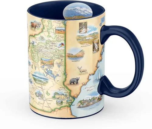 Miniatura 49 de Xplorer Maps Boston Map Taza de cerámica (16 onzas) – Taza de café sin BPA para bebidas calientes y frías – perfecta para oficina, hogar o regalo