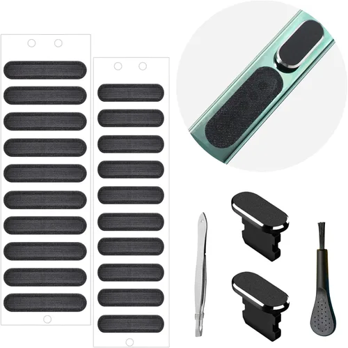 Adhesivos protectores a prueba de polvo para altavoz de teléfono, cubierta adhesiva antipolvo de malla para altavoz, tapón antipolvo incluido,
