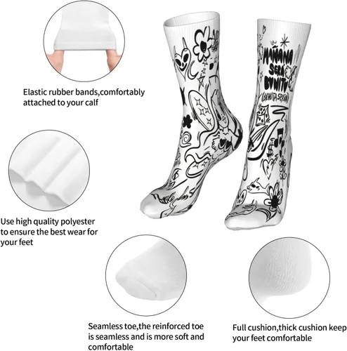 Miniatura 6 de NALCKA Karol Singer G Socks Super Soft Crew Sock Personalidad Resistente al Olor Antiolor Unisex Calcetines Deportivos Calcetines Bajo 16 pulgadas