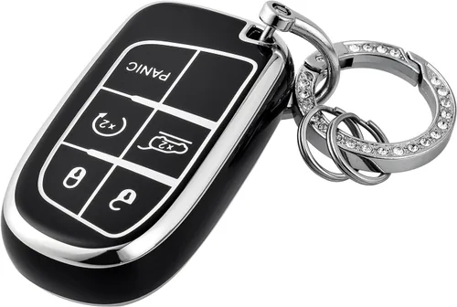 Miniatura 9 de OFFCURVE Funda para llavero con llavero para Jeep Dodge, funda de protección de TPU suave para Jeep Grand Cherokee Renegade Chrysler 200 300 Dodge
