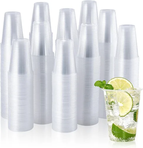 Vplus Paquete de 2000 vasos de 7 onzas de plástico transparente para beber, vasos desechables de 7 onzas para agua fría, vasos de fiesta, postre,