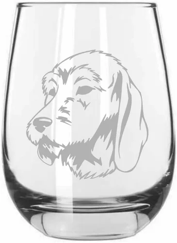 Miniatura 582 de Sakhalin Husky Dog - Copa de vino grabada personalizada de 15.25 onzas sin tallo