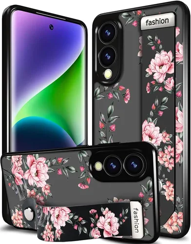 Miniatura 129 de Compatible para Samsung Galaxy S23 Funda Bonita con Correa Soporte Dedo Kickstand, Fundas de Silicona Geniales de Diseñador Funda Cover - Mariposa