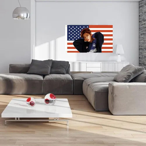 Miniatura 7 de Sungmin - Tapiz de bandera estadounidense de 3 x 5 pies para interiores y exteriores, para dormitorio, sala de estar, dormitorio, pared con ojales