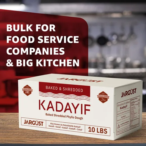 Miniatura 4 de Kataifi horneado y rallado a granel 10 libras, masa de fillo rallada, masa de pastelería, katayif picado, ingrediente para The Viral Dubai Pistachio