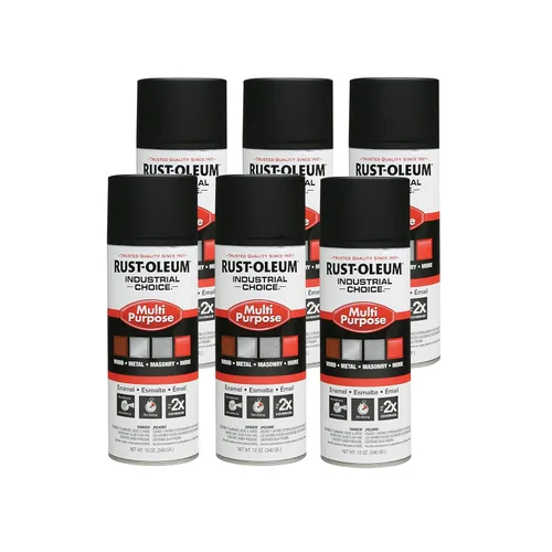 Miniatura 20 de Aerosol de esmalte Rust-Oleum para uso general; envase de 16 onzas líquidas; lata de aerosol, Blanco brillante, 6 BLANCO BRILLO