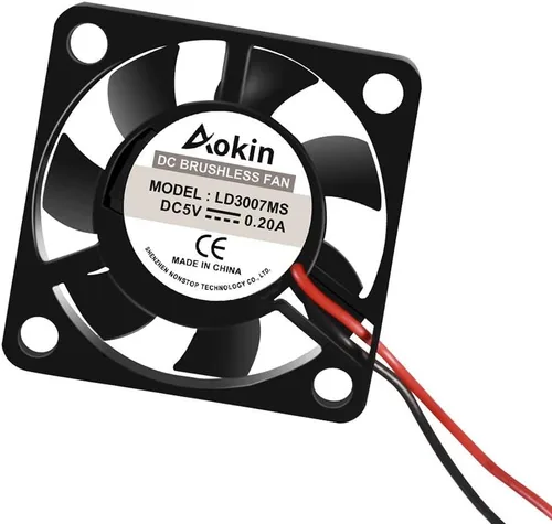 Miniatura 3 de 2 ventiladores 3007 para Raspberry Pi 5 1.181x1.181x0.276 in Cooler Pi ventilador de caja de enfriamiento sin escobillas 1.181 in 1.18in 3.3V 5V DC