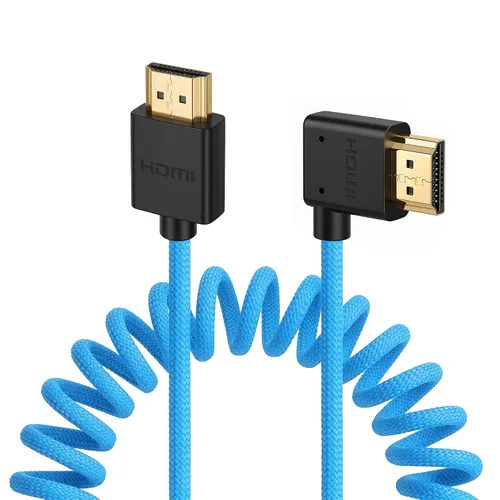 Miniatura 14 de 8K HDMI to Down HDMI High Speed Black Coiled Braided Cable for Sony A7S3 FX3 FX9 Canon C70 Z CAM E2 Camera Atomos Ninja V Shinobi SmallHD Portkeys