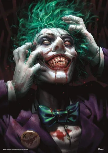 MIGHTYPRINT DC Comics – Joker – DCeased Zombie Attack – Arte de pared duradero de 17 x 24 pulgadas – NO hecho de papel – Coleccionable con licencia