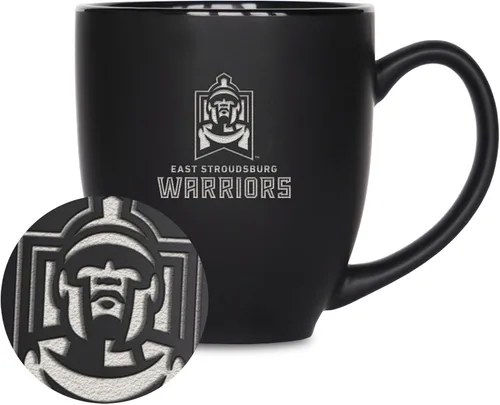 Miniatura 81 de Rico Industries - Taza de cerámica mate negra con grabado láser estándar de 15oz para NCAA (escuelas T & U) - Para bebidas calientes o frías