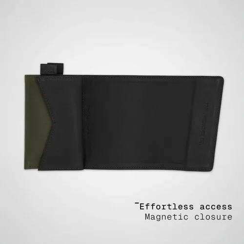 Miniatura 13 de The Frenchie Co. - Cartera - Cartera delgada de piel plegable - Protección de bloqueo RFID con múltiples ranuras para tarjetas y ventana