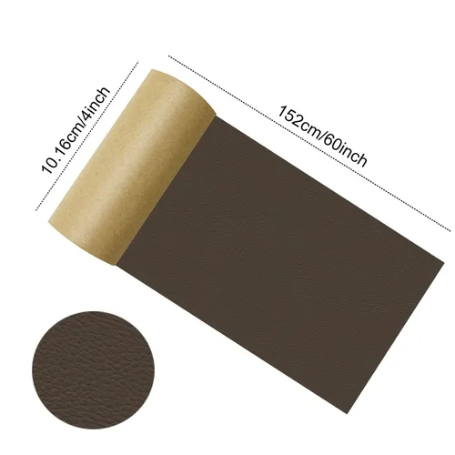 Miniatura 2 de Kit de cinta de reparación de cuero para camillas, 2 paquetes de adhesivo de 4 x 60 pulgadas, para sofá, muebles, sofá, cinturones de seguridad