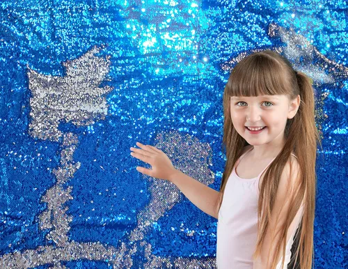 Miniatura 20 de Tela de lentejuelas reversible para pared sensorial para niños, lentejuelas grandes de 0.5 cm para grafiti sensorial para niños pequeños