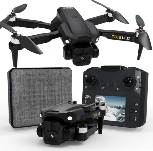 Miniatura 7 de Toladrone dron con motor sin escobillas con pantalla LCD control remoto dron para principiantes drones con cámara dron plegable RC cuadrirotor