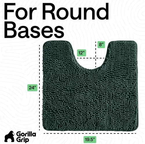 Miniatura 373 de Gorilla Grip - Tapete de baño de felpilla gruesa, suave y absorbente, secado rápido, de microfibra, con reverso de caucho, para piso de ducha, Nube