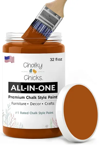 Miniatura 104 de Chalky Chicks - Pintura mate a la tiza, no requiere lijado, 4 onzas líquidas, color gris oscuro (Gun Metal Gray), para muebles, pintura sin Gris