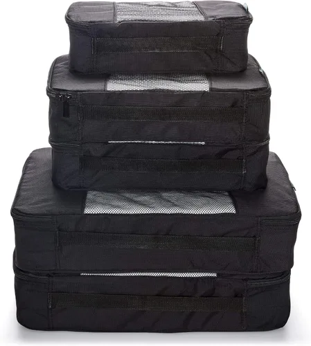 Miniatura 4 de TravelWise sistema de cubos de empaque juego de 5piezas durable Negro 896893001329