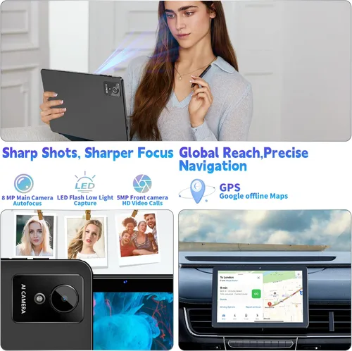 Miniatura 4 de Tablet de 10 pulgadas, tableta Android de 10 pulgadas, tableta Android 15 con 18 GB de RAM 128 GB de ROM, 1 TB expandible, Widevine L1, procesador