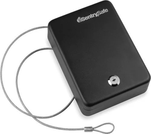 Miniatura 7 de SentrySafe Caja fuerte pequeña, caja de seguridad negra con cerradura de combinación para oficina o dormitorio asegura dinero, pasaporte, joyas