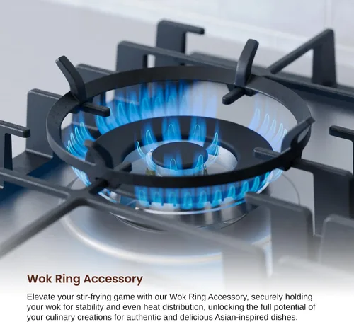 Miniatura 8 de Rangaire RCG301S - Placa de cocina de gas de 30 pulgadas, acero inoxidable, quemadores sellados, rejillas de hierro fundido, controles de quemador