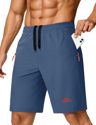 Miniatura 69 de TACVASEN Pantalones cortos deportivos para correr para hombre, 9 pulgadas, de secado rápido, pantalones cortos ligeros de verano, 3 bolsillos