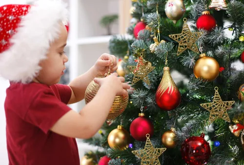 Miniatura 3 de Christmas Traditions Adornos de estrella de ratán dorado con purpurina 3D de 4 pulgadas para colgar en árbol/regalos de Navidad, decoración de mesa