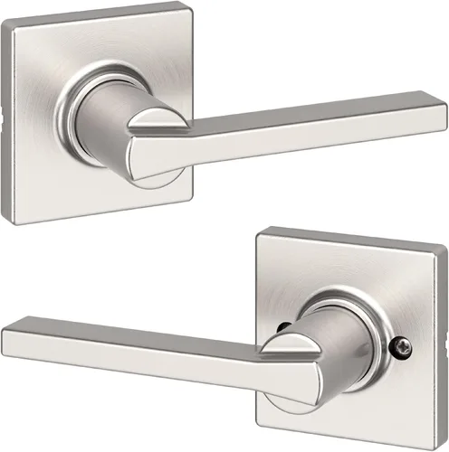 Miniatura 14 de Kwikset Casey - Manija de puerta de paso interior, palanca para puertas de armario y pasillo, manija reversible sin bloqueo, negro mate