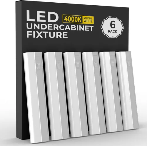 Miniatura 14 de Barra de luz LED para tareas bajo alacena, de 16 W y 24 pulgadas, regulable, CRI>90, 5000 K (luz de día), cuerpo ancho, base de metal de larga 5000K