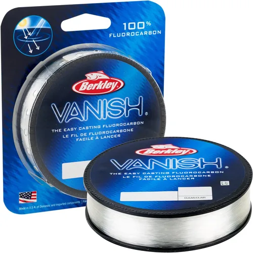 Berkley Vanish Línea de Pesca de Fluorocarbono/Material Líder Transparente - Desvanecer