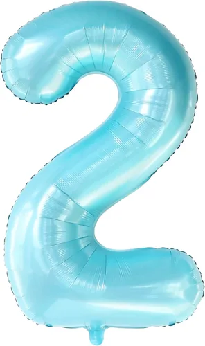 Miniatura 9 de KatchOn Globo Gigante de Color Azul Claro Número 2 - 40 Pulgadas Globo Azul Claro Número 2 Dos Decoraciones Geniales de Cumpleaños para Niño