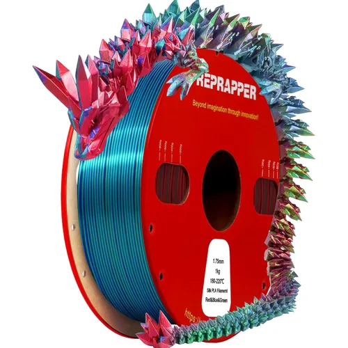 Miniatura 18 de RepRapper Filamento de ácido poliláctico (PLA), paquete de muestra de purpurina multicolor, brillante Galaxy Silk PLA0.069 pulgadas para impresora