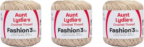 Miniatura 16 de Aunt Lydia Classic Crochet - 3 unidades de 350y/1,049.9 ft - Natural