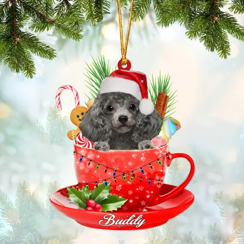 Miniatura 46 de Alaskan Malamute - Adorno acrílico personalizado para perro en taza, adorno de Navidad personalizado para perro 2023, decoración de árbol