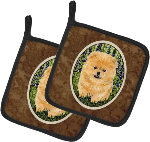 Miniatura 35 de Caroline's Treasures SS8617PTHD - Juego de soportes para ollas de cocina resistentes al calor, almohadillas calientes para horno para cocinar, Husky