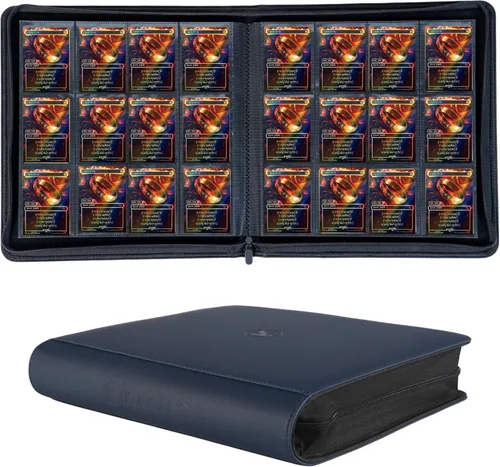 Miniatura 10 de Carpeta de tarjetas intercambiables de 2000 bolsillos, 20 bolsillos compatible con MTG, tarjetas deportivas y otras tarjetas de intercambio de Negro
