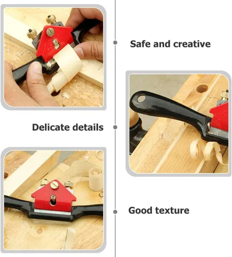 Miniatura 4 de Angoily Juego de herramientas de carpintería Cepilladoras para carpintería Cepilladora manual Herramienta de descorteza de escofina de madera