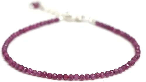 Miniatura 66 de Gempires - Pulseras de cuentas de piedras preciosas hechas a mano, ligeras, de cristal, para uso diario, hipoalergénicas, de 8 pulgadas, chapadas