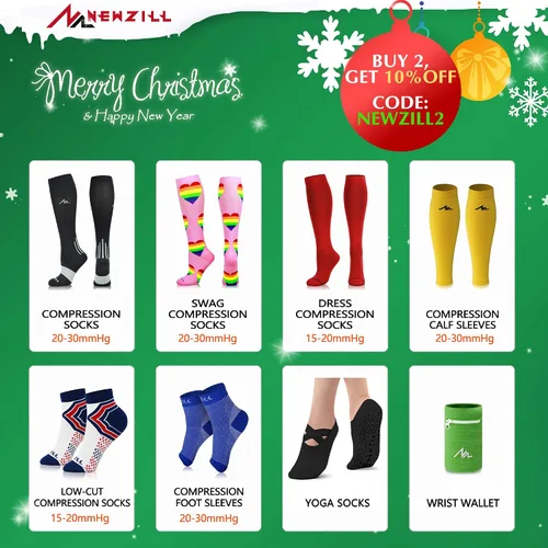 Miniatura 7 de NEWZILL Medical Compression Socks for Women and Men Circulation 20-30 mmHg Compression Stockings for Running Nursing Travel