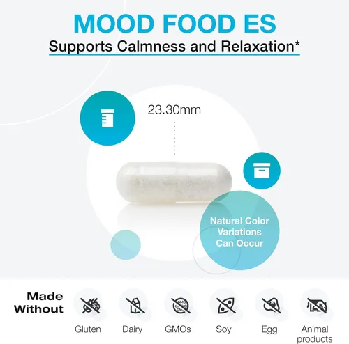 Miniatura 4 de XYMOGEN Mood Food ES - Apoya la calma, la relajación y un estado de ánimo saludable con folato activo, vitaminas B, 5-HTP, GABA, minerales