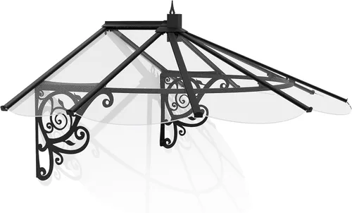 Palram - Toldo Canopia Lily de 6 pies x 4 pies de policarbonato, aluminio y acero galvanizado de 69 pulgadas de largo para ventana, puerta, patio,