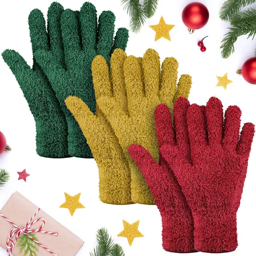 Miniatura 8 de Patelai 12 pares de guantes de microfibra para limpiar plantas de interior, persianas, muebles, casa (colores surtidos, medianos)